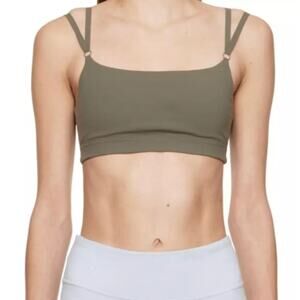 OUTDOOR VOICES Womens SuperForm Zoom Sports Bra Small Green Double Strap NWT